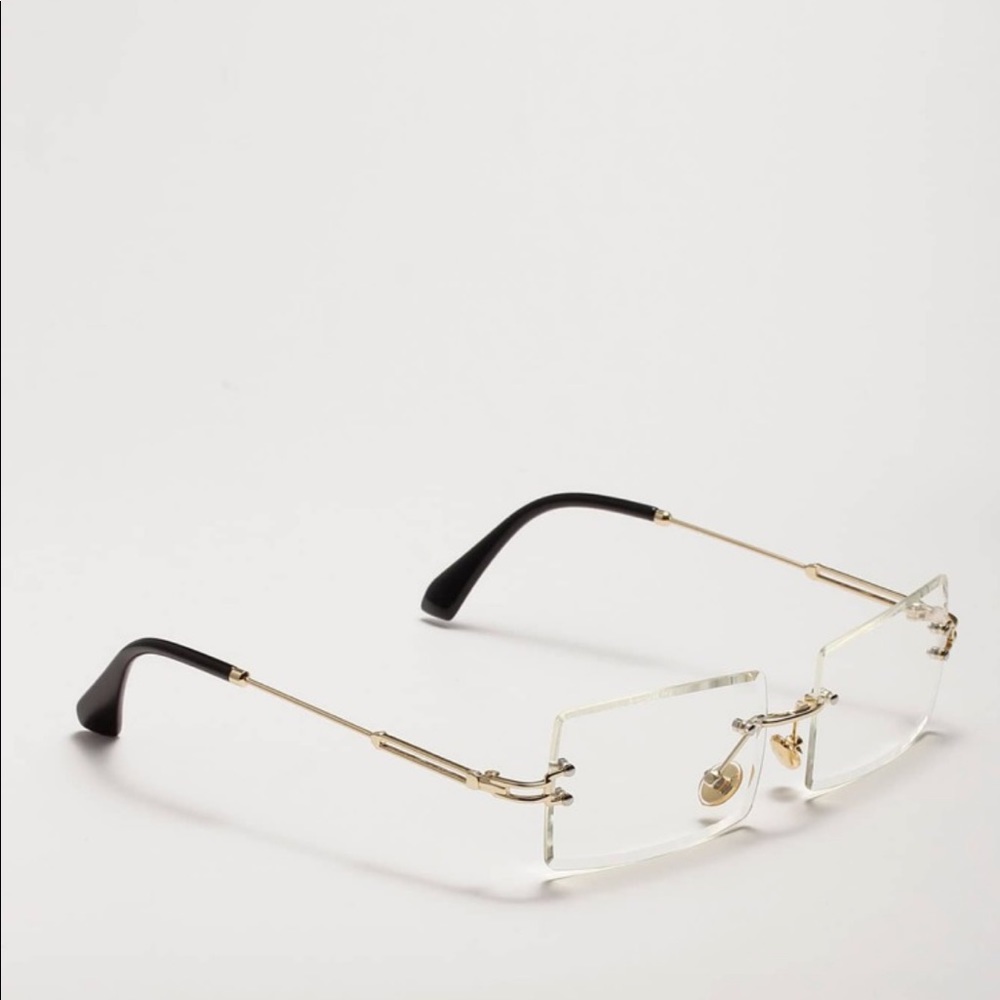 Square Rimless Sunglasses - Picture 2 of 4